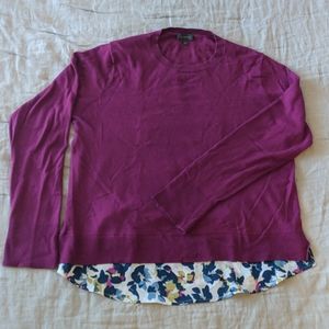 The Limited Purple Knit, Floral Trim